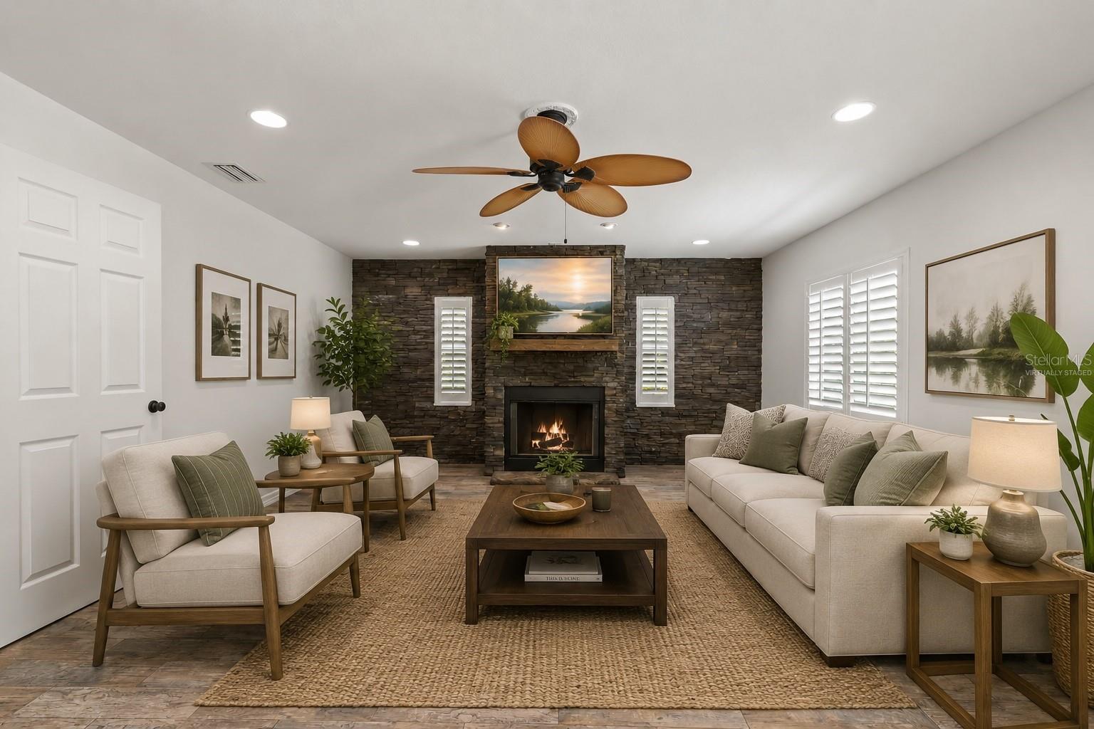 Living Room - virtually staged