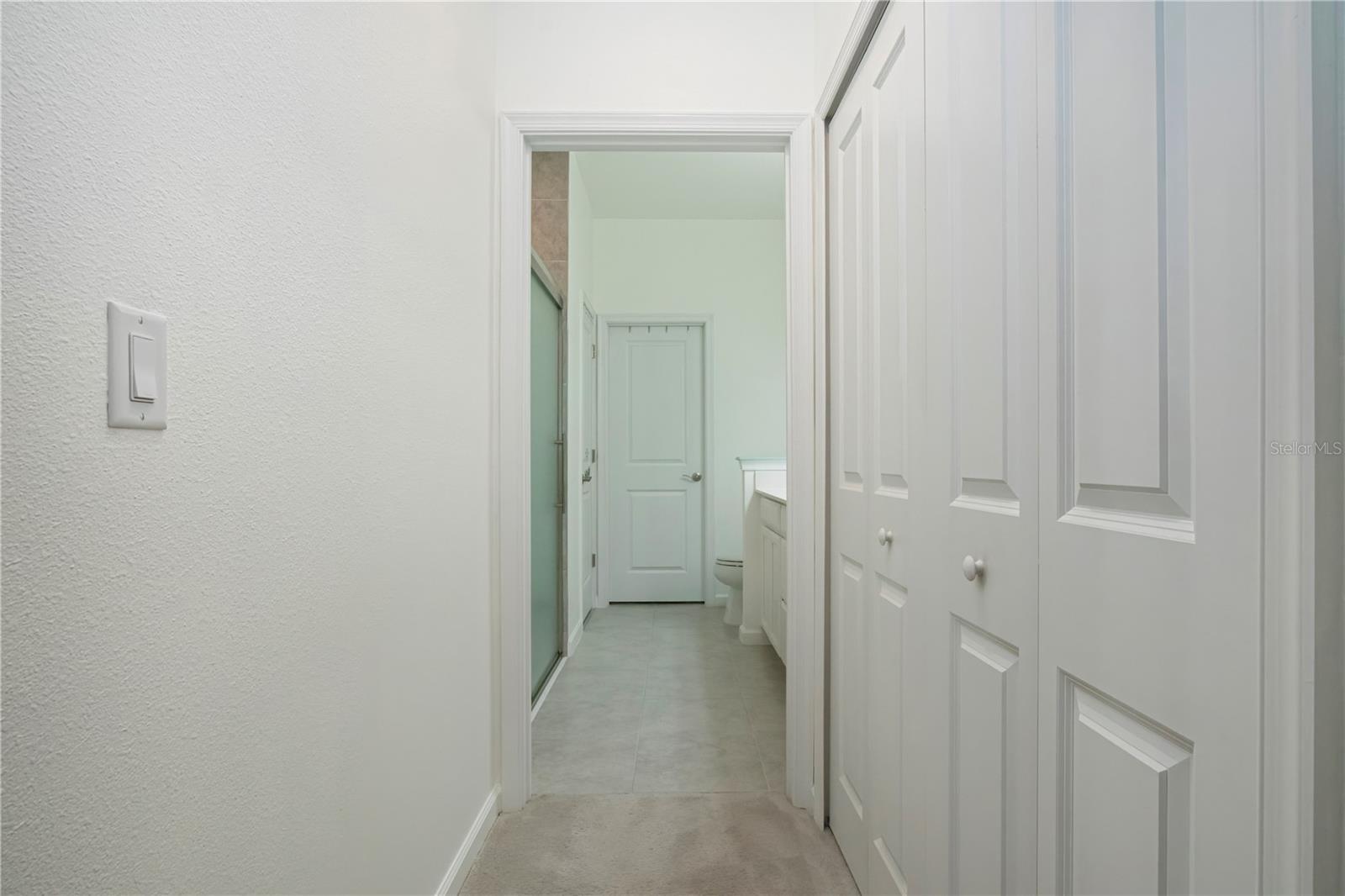 Primary Bedroom/Bathroom with additional closet storage