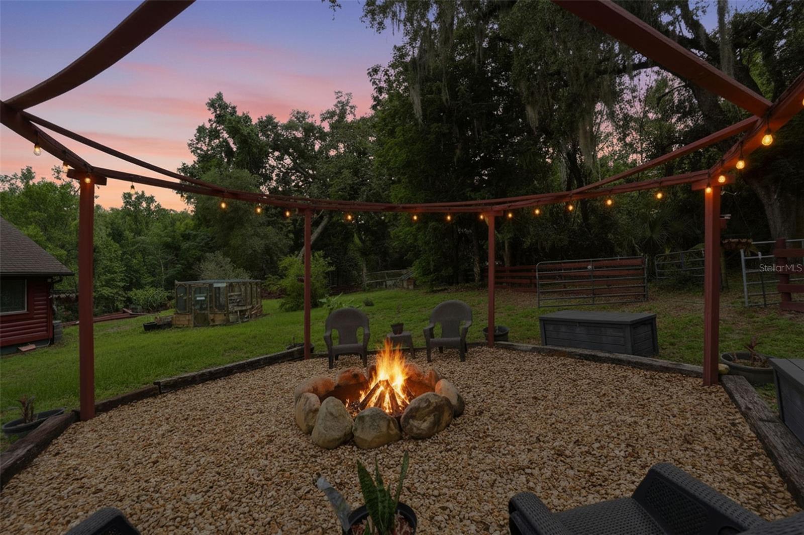 Outdoor fire pit for entertaining or for a peaceful night about the firel