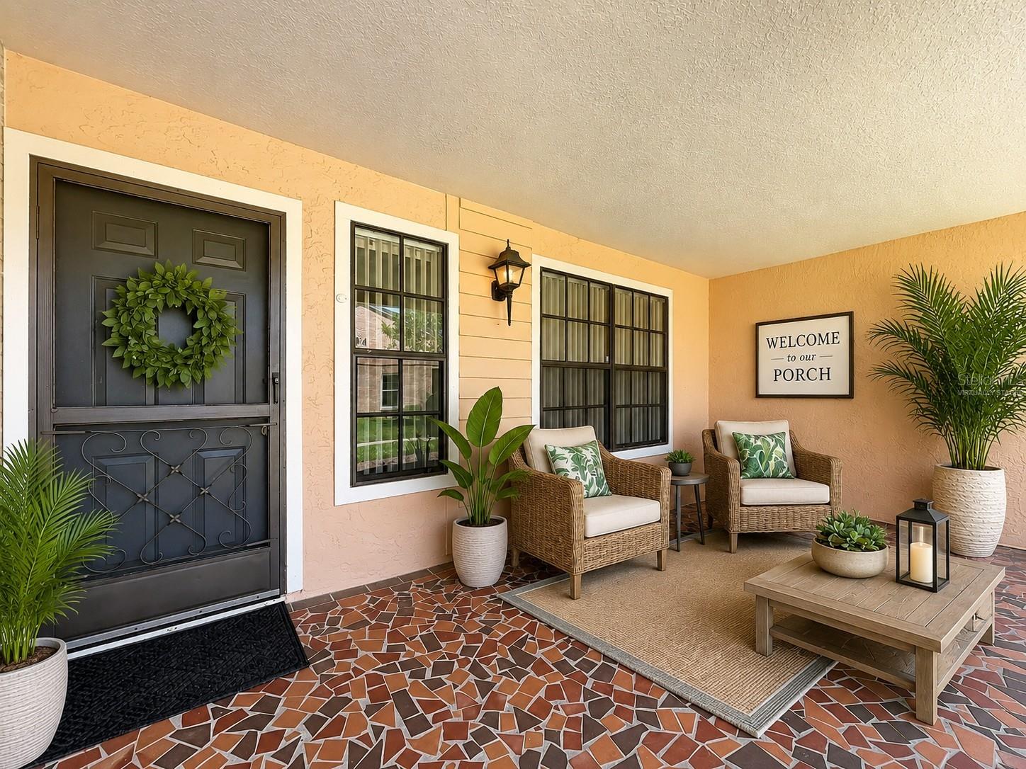 Virtually Staged Front Entrance
