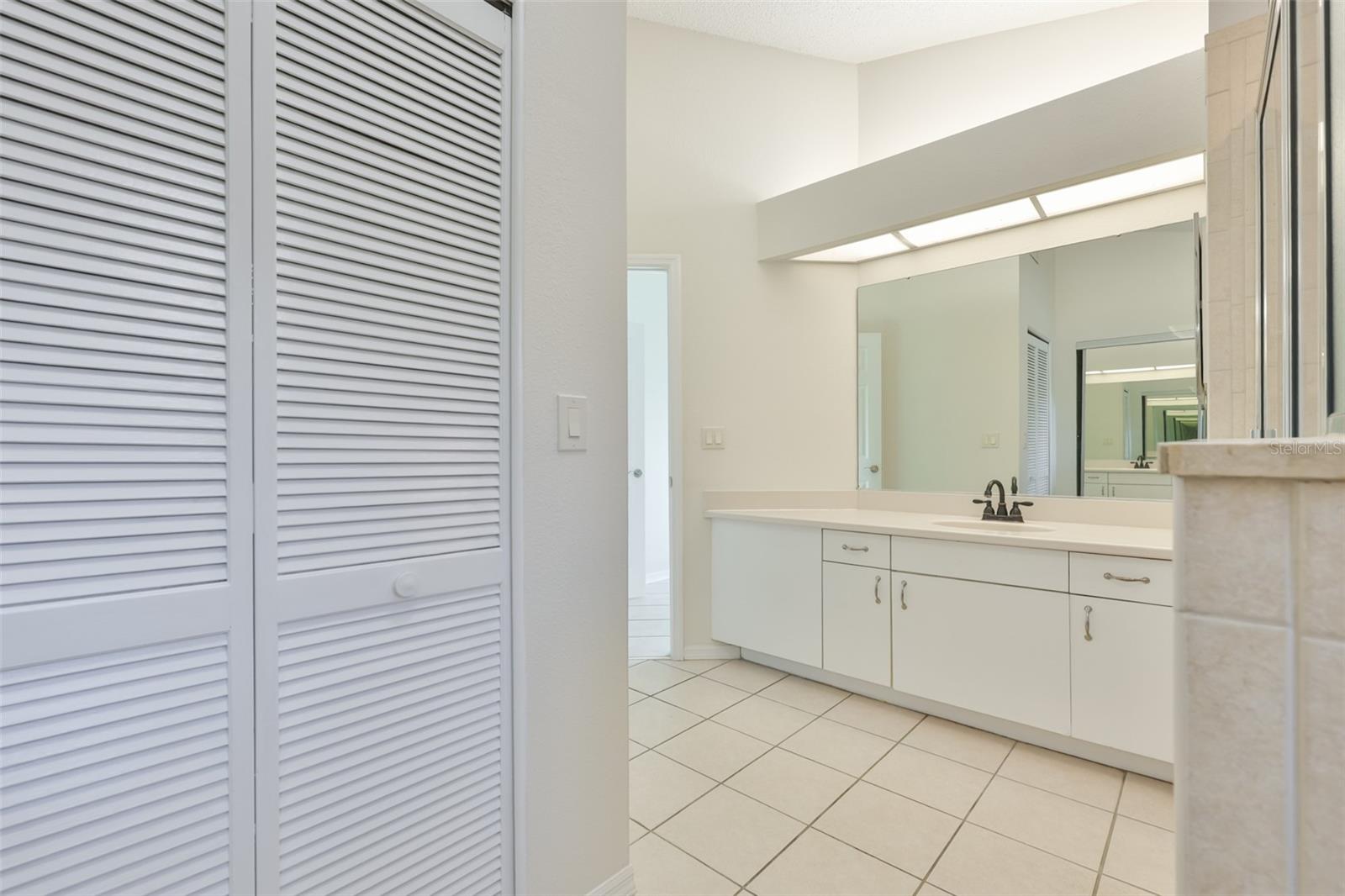 Primary Bath, large vanity, 2 walk in closets