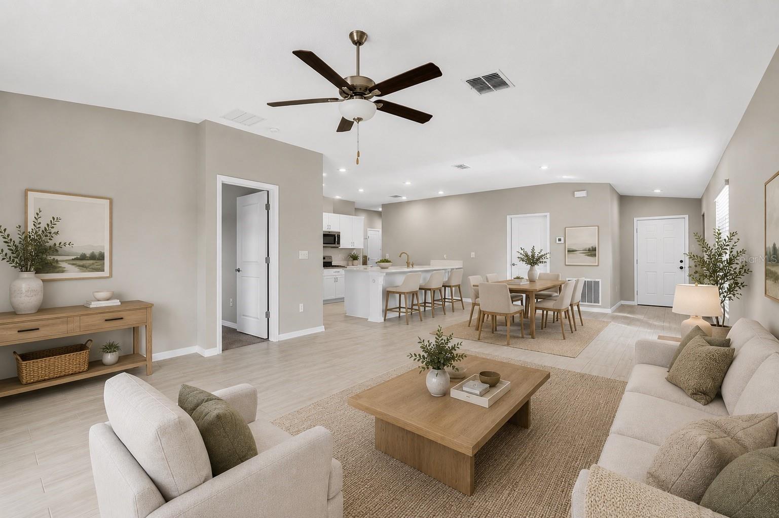 Option 2 Layout with Virtual Staging Great Room