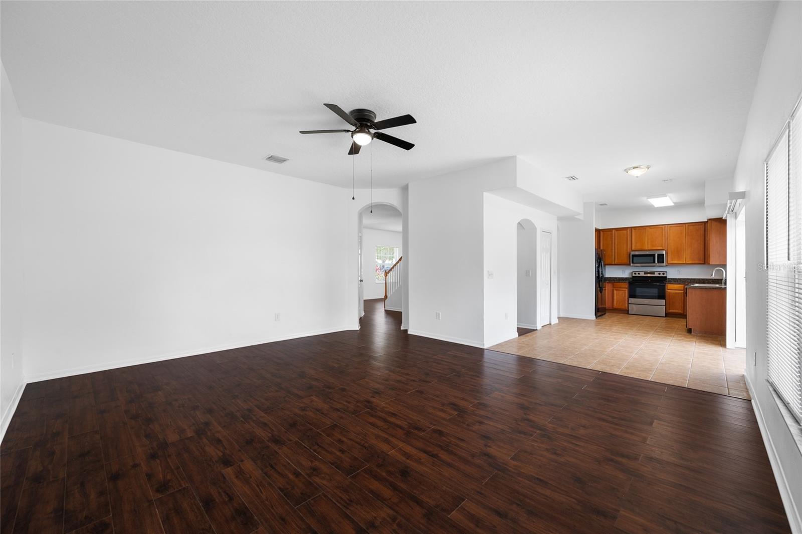 Large Family Room for Entertaining with Family and Friends! Kitchen with Casual Dining Area and Sliding Soors to Backyard