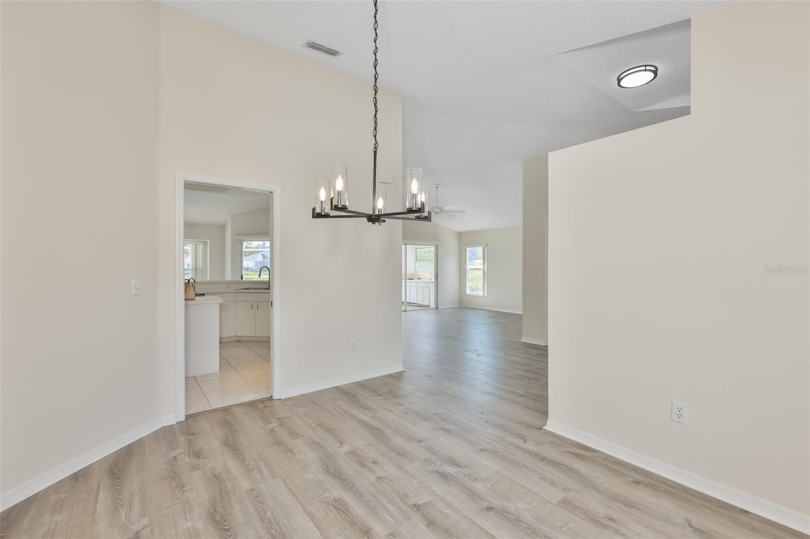 Dining Room, view to kitchen ahead, Great Room center right