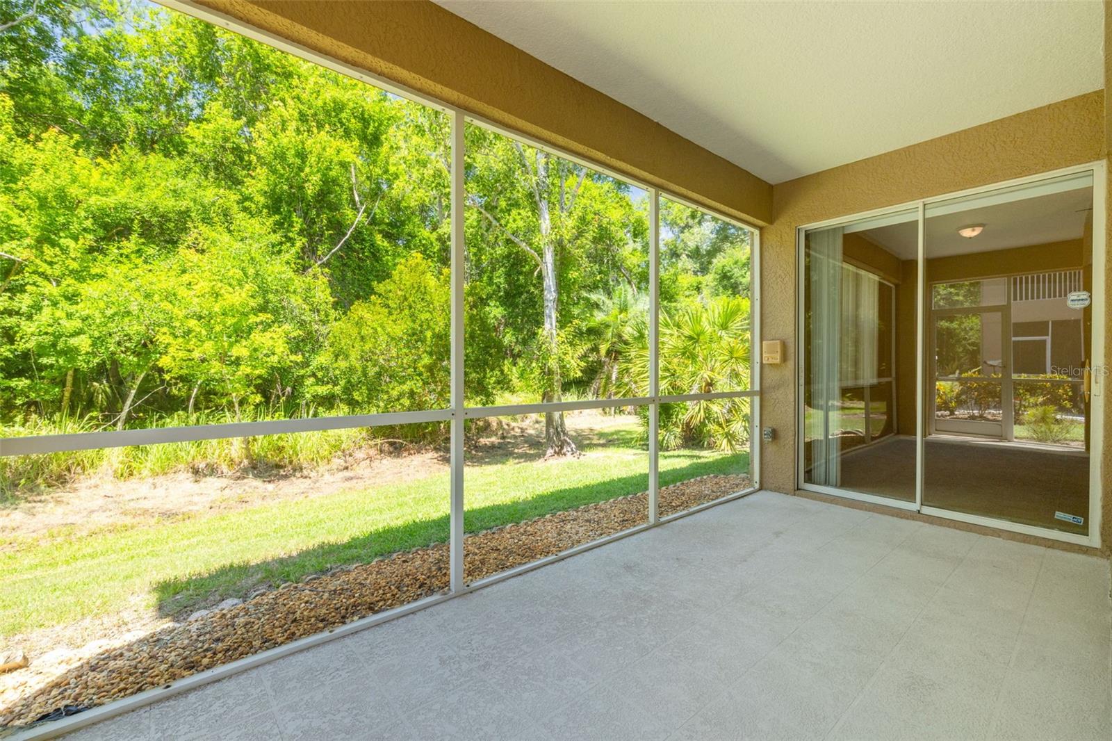 Screened lanai with conservation views
