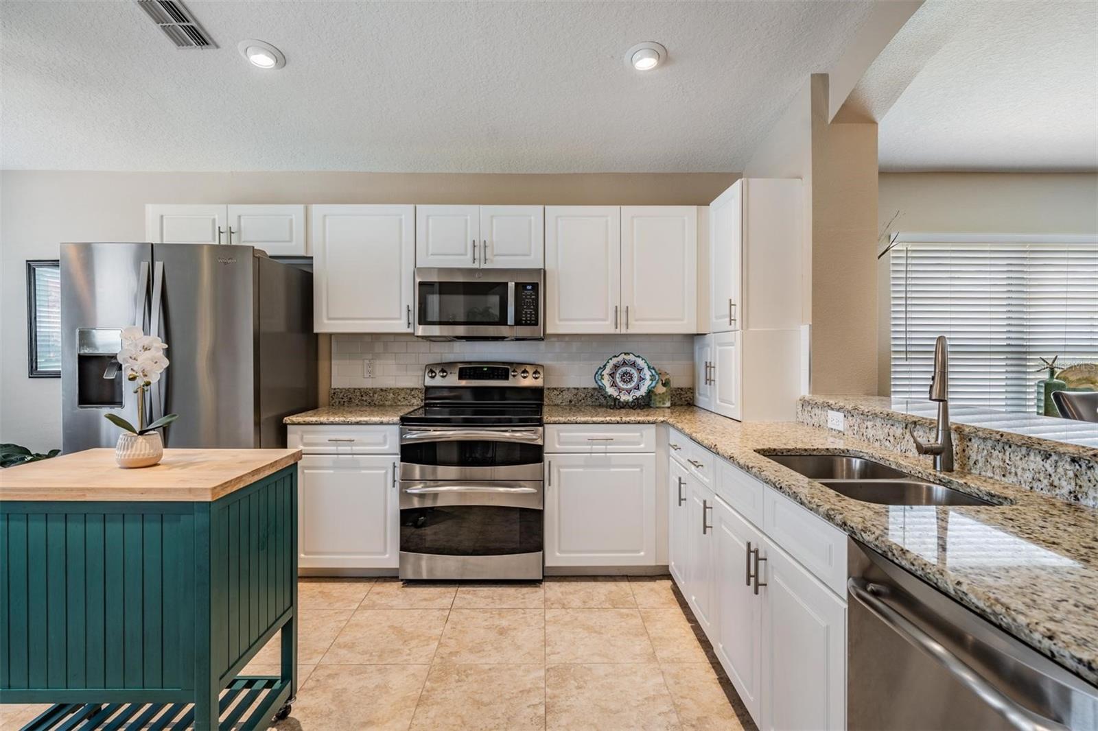 More than ample counter and cabinet space