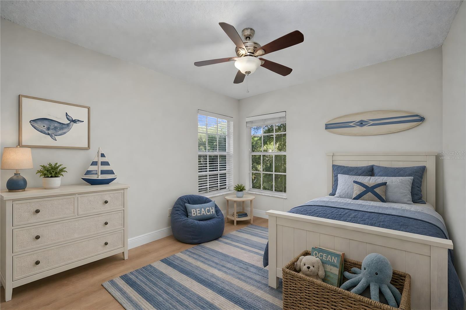 Virtually Staged - Two additional bedrooms provide space for family, guests, a home office, or hobbies.