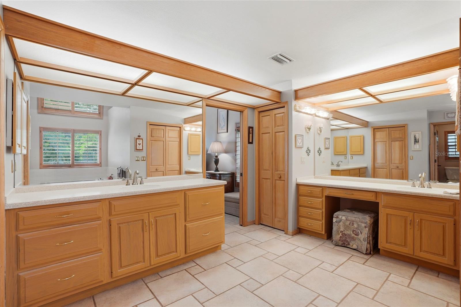 Primary Bathroom ensuite withdual vanities.