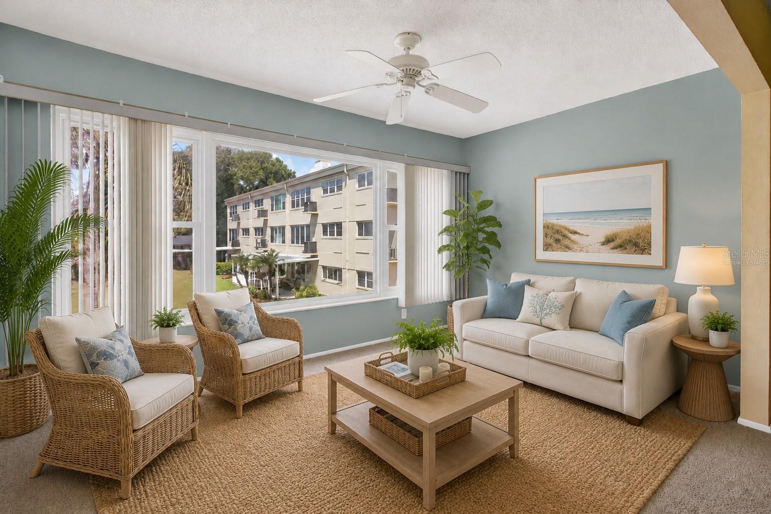 Virtually staged sun room