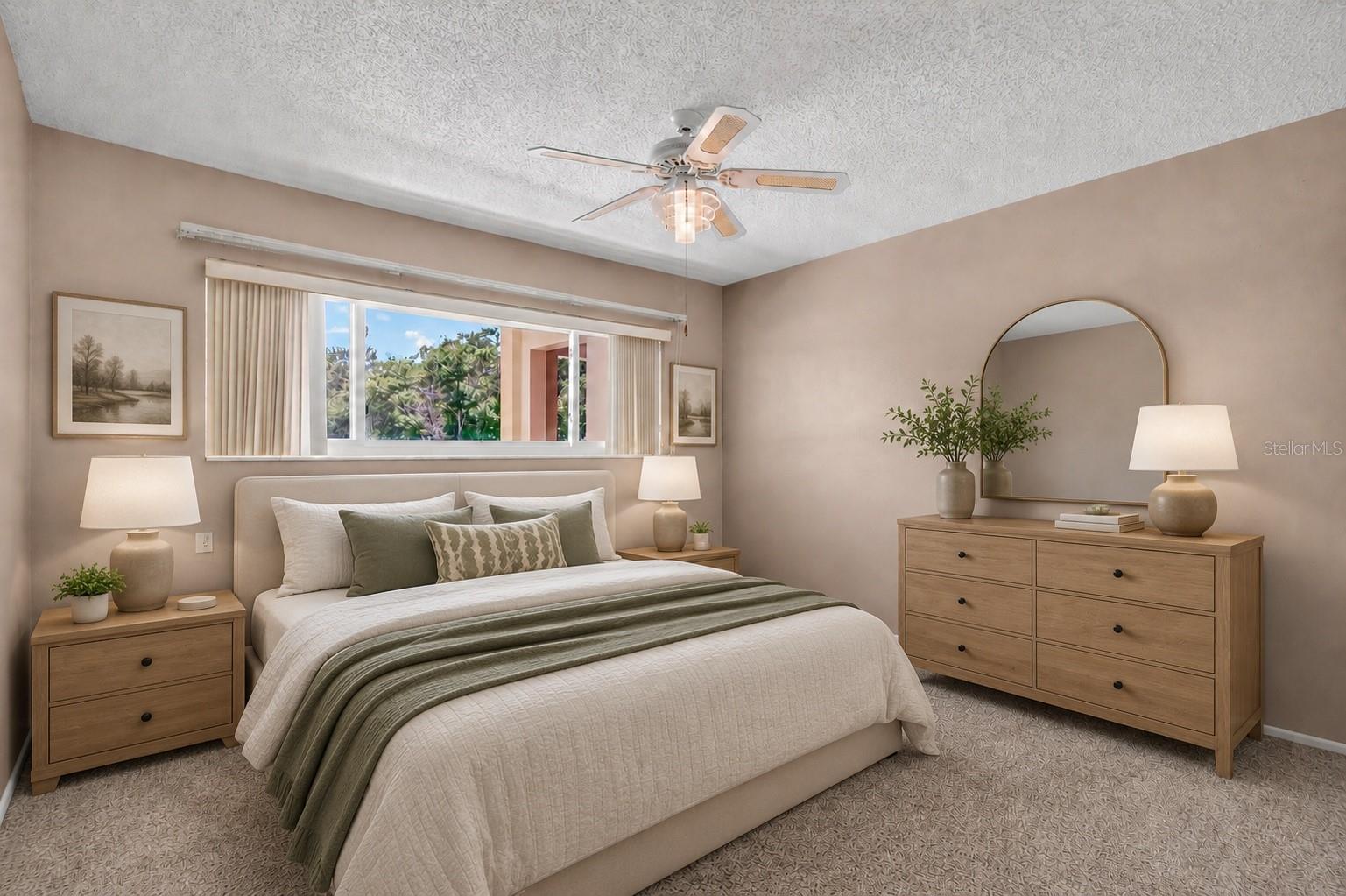 Virtual staged 2nd bedroom