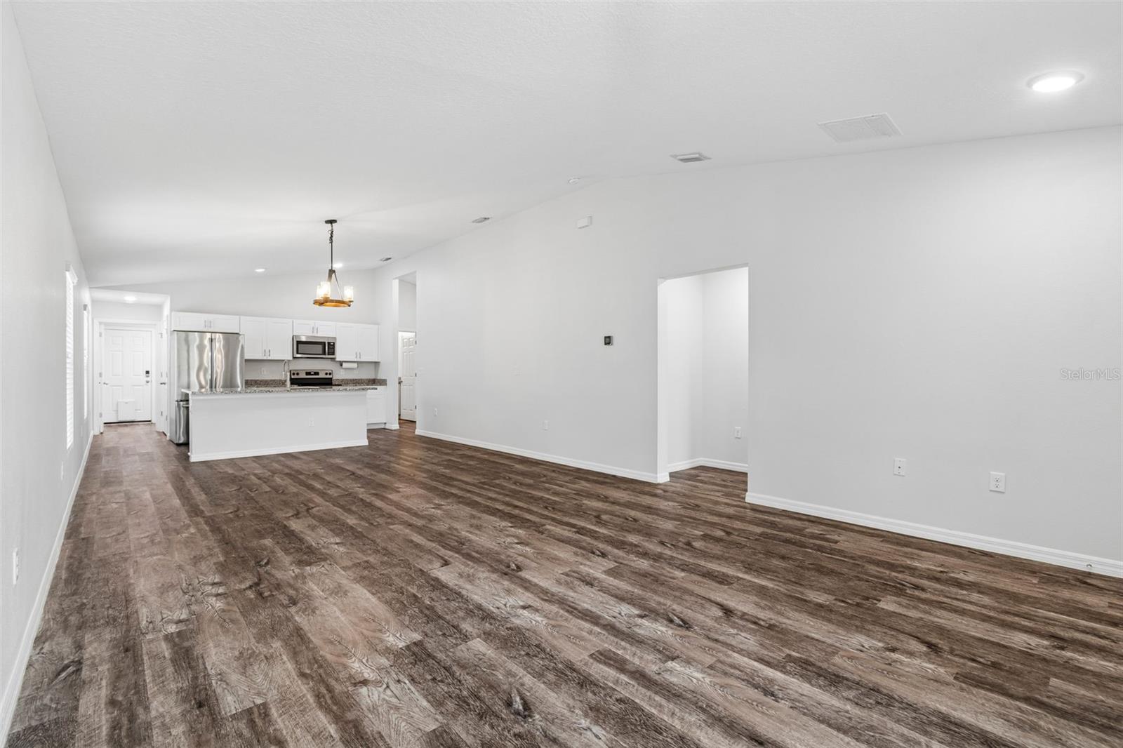 Open Concept Kitchen, Living, Dining