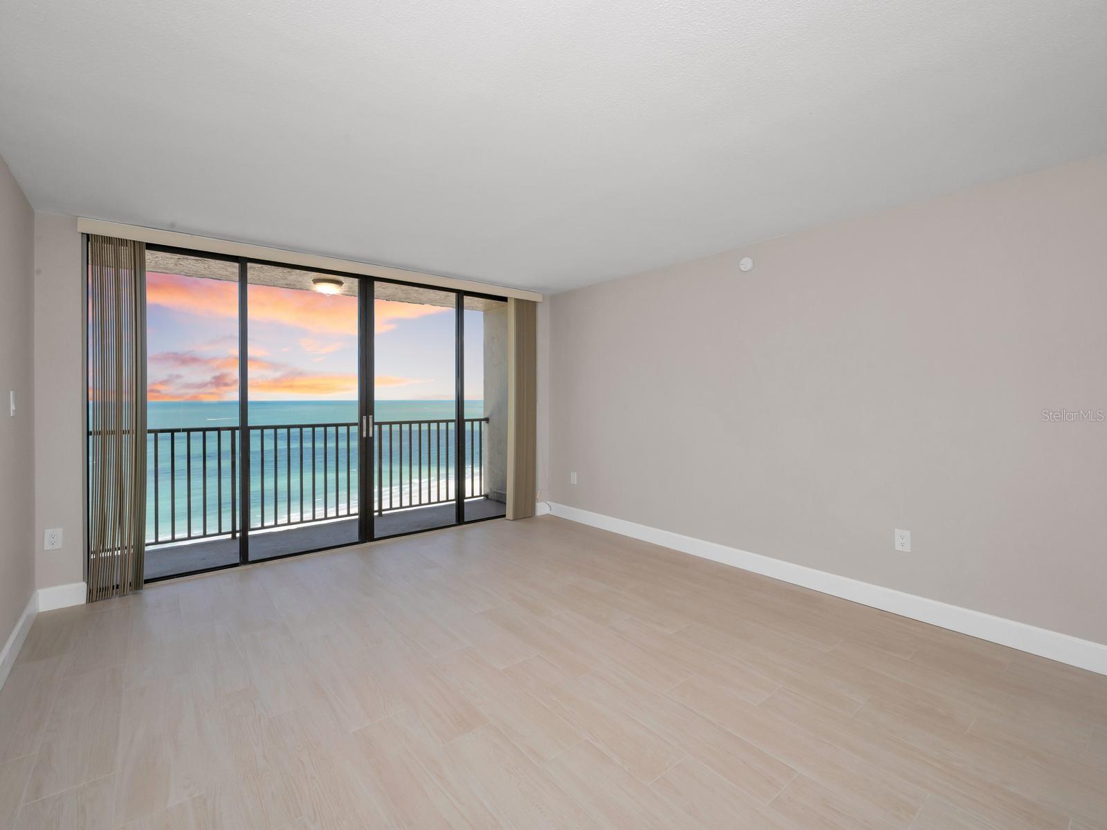 Great Room, Light & Bright Contemporary Interior.  Plank Tile Floors Throughout.  GULF-FRONT Direct Aquamarine Gulf Views!
