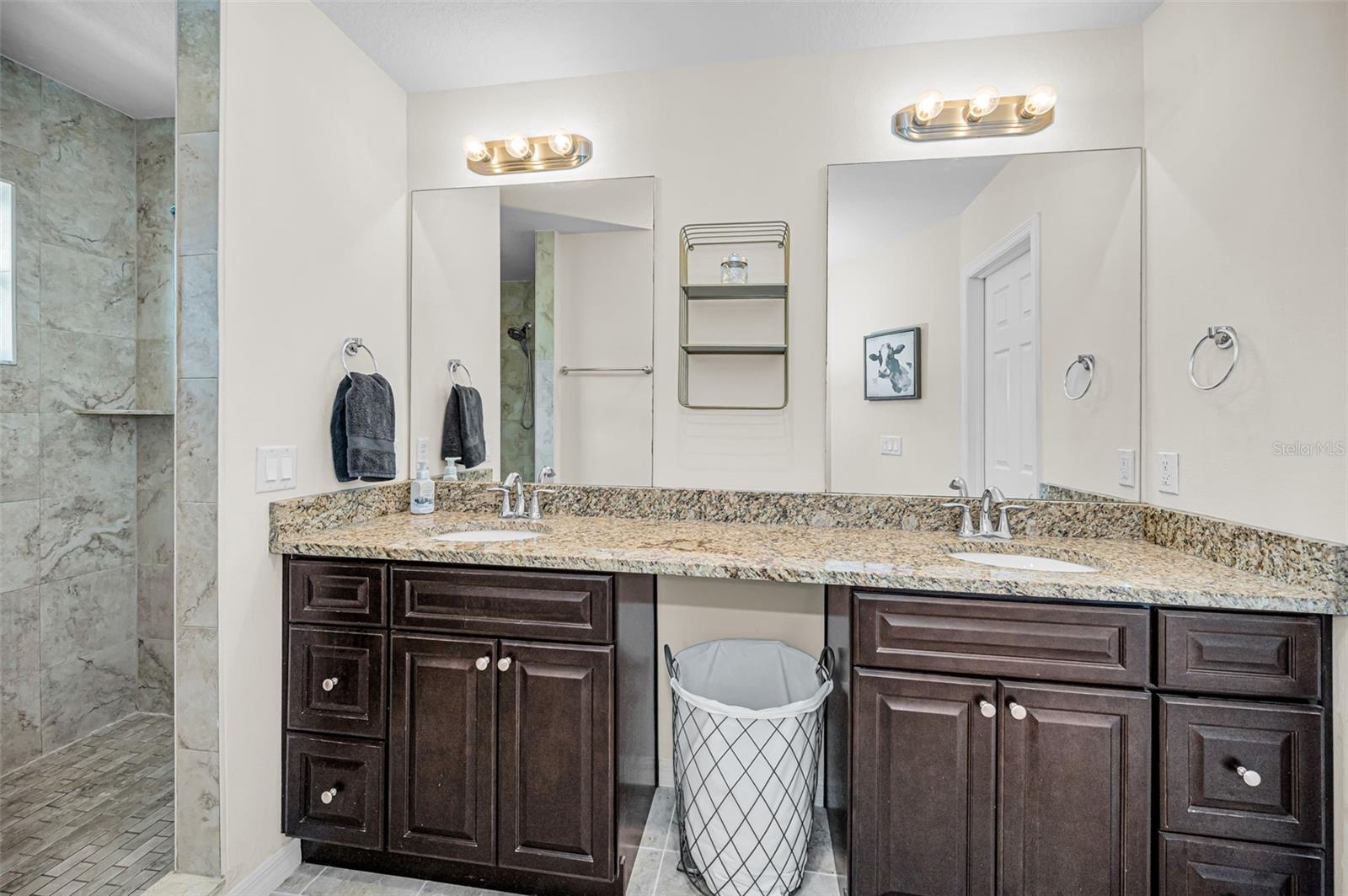 dual sink and vanity
