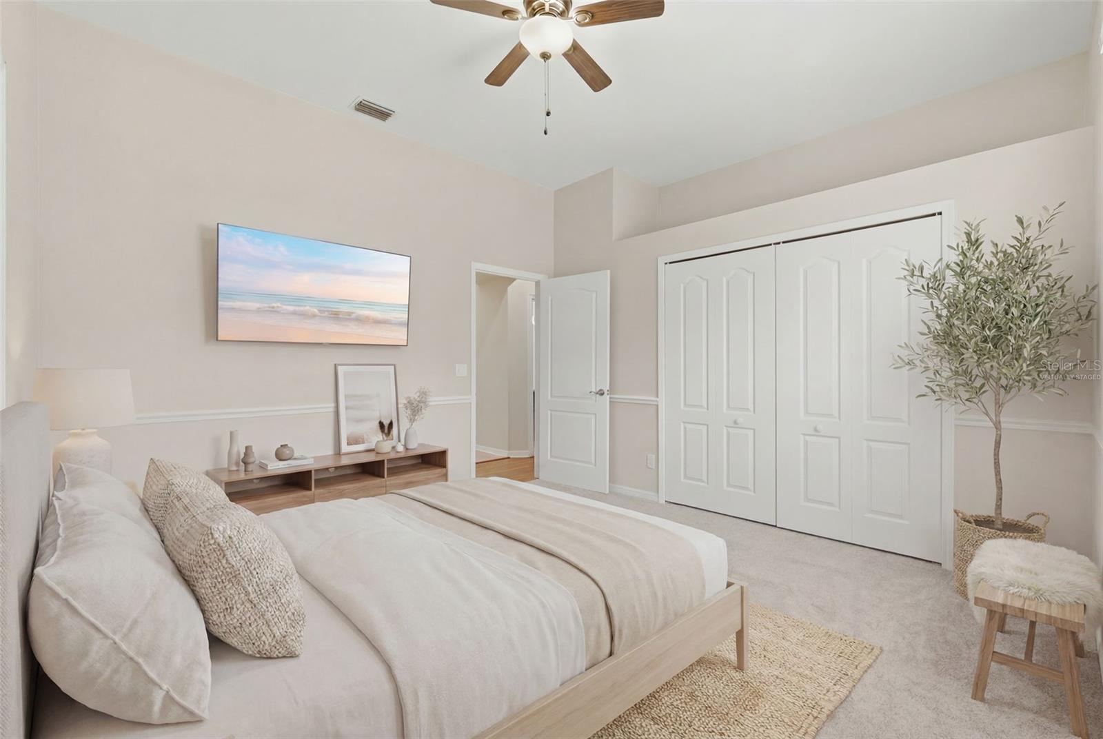 Virtually staged. Guest bedroom 2