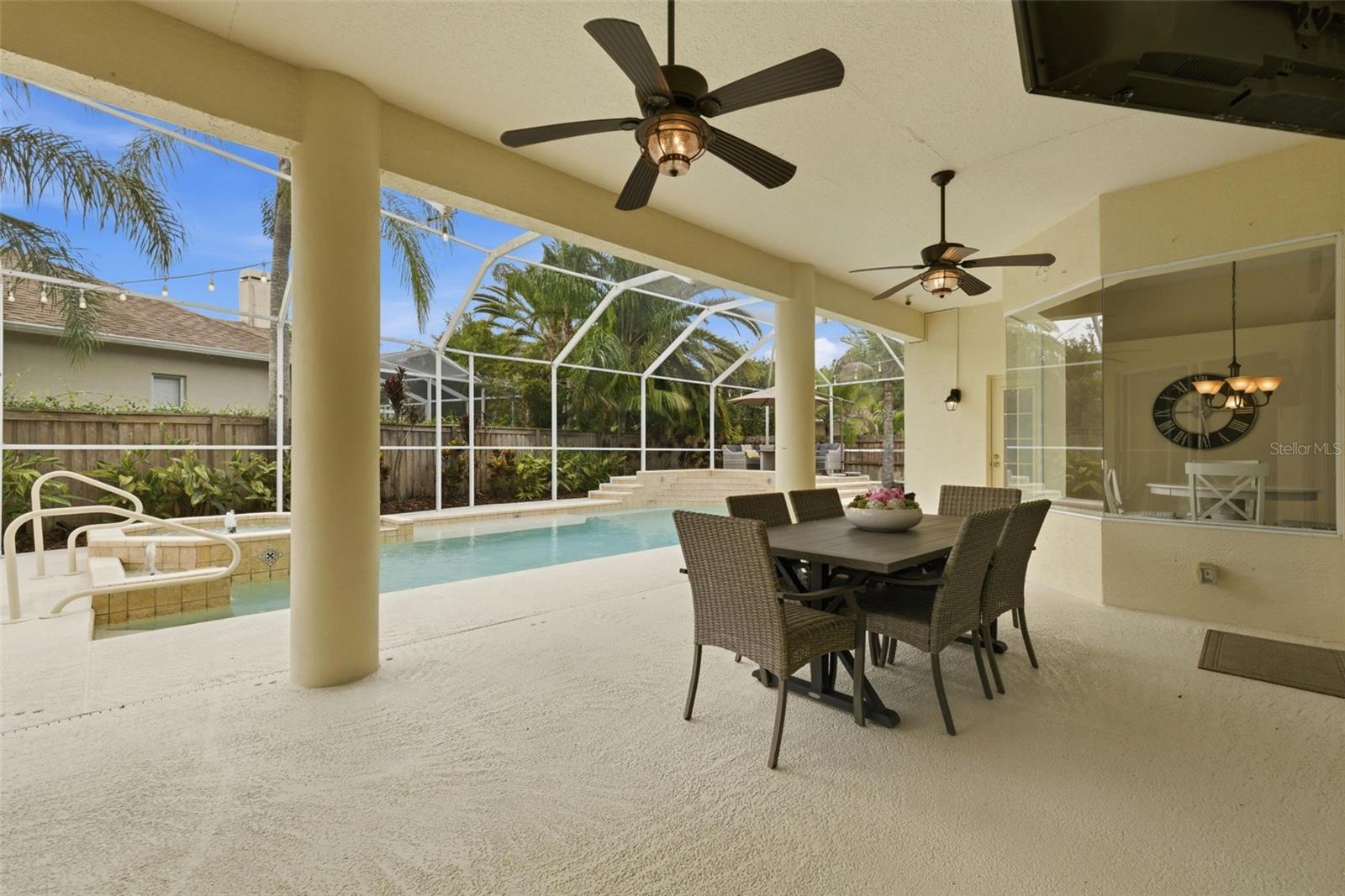 Large covered patio area
