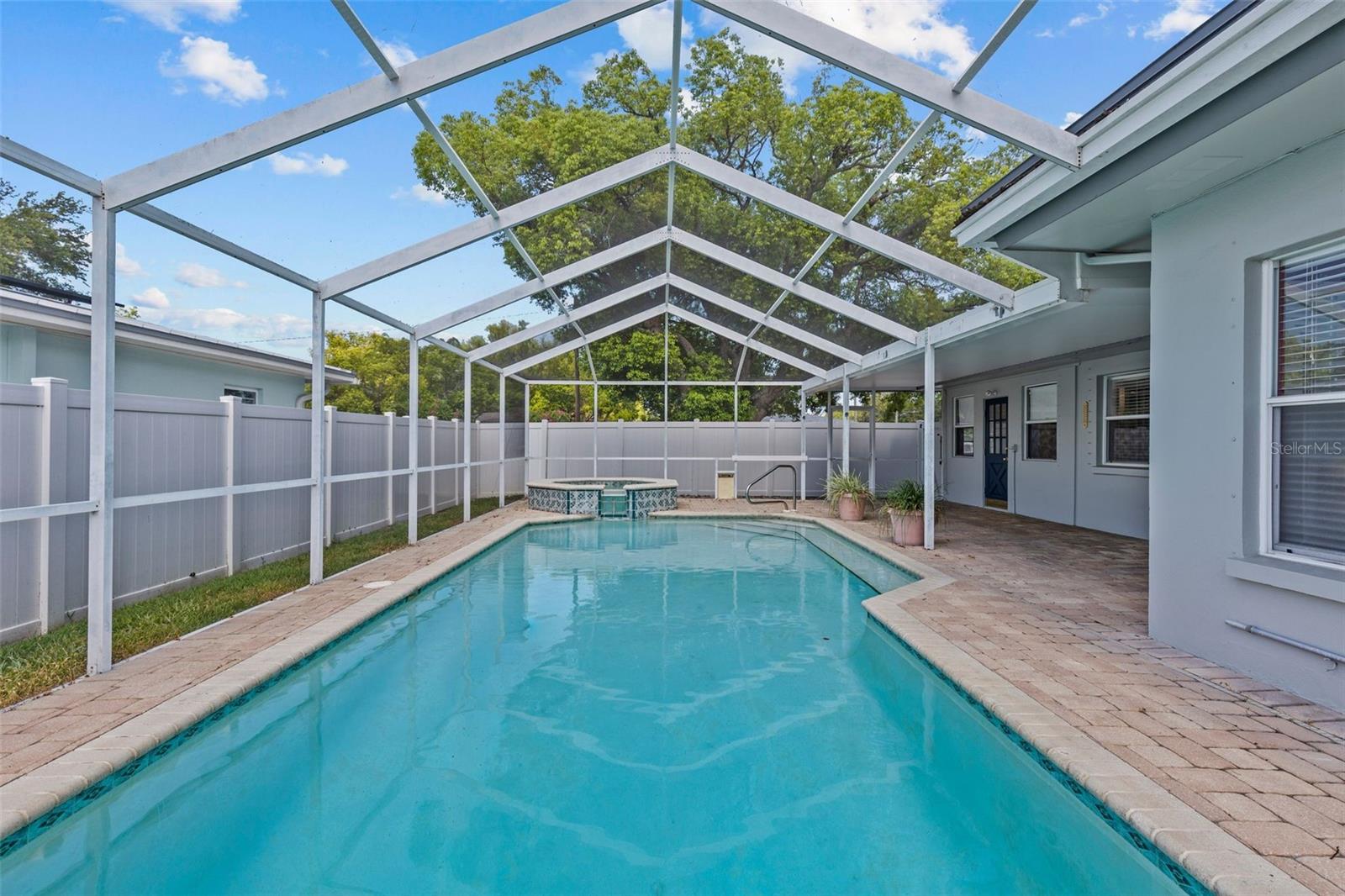 Screened in pool
