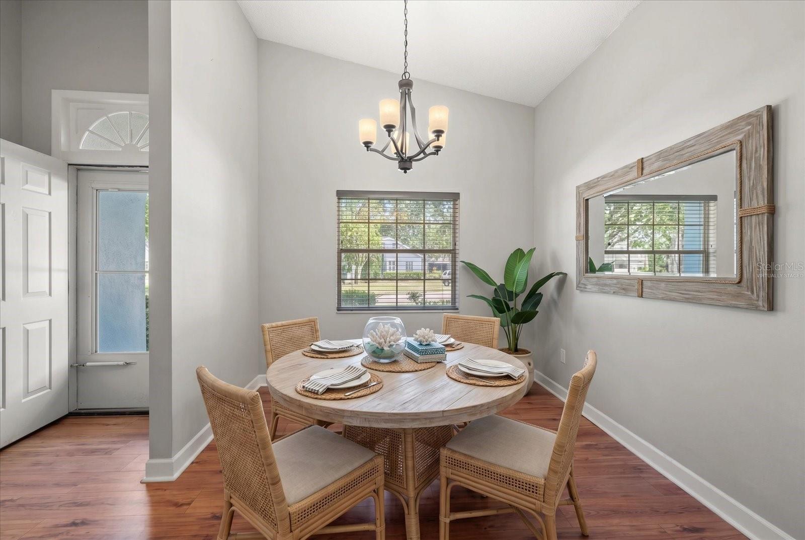 Virtually staged Dining area