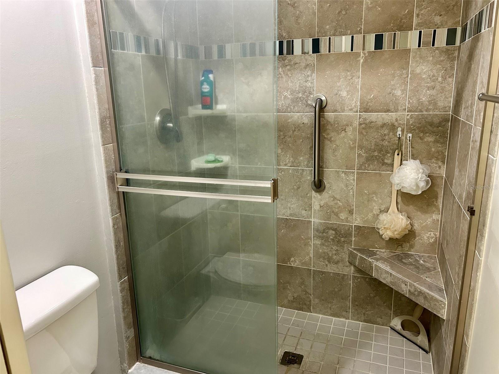 Primary Bathroom With Shower