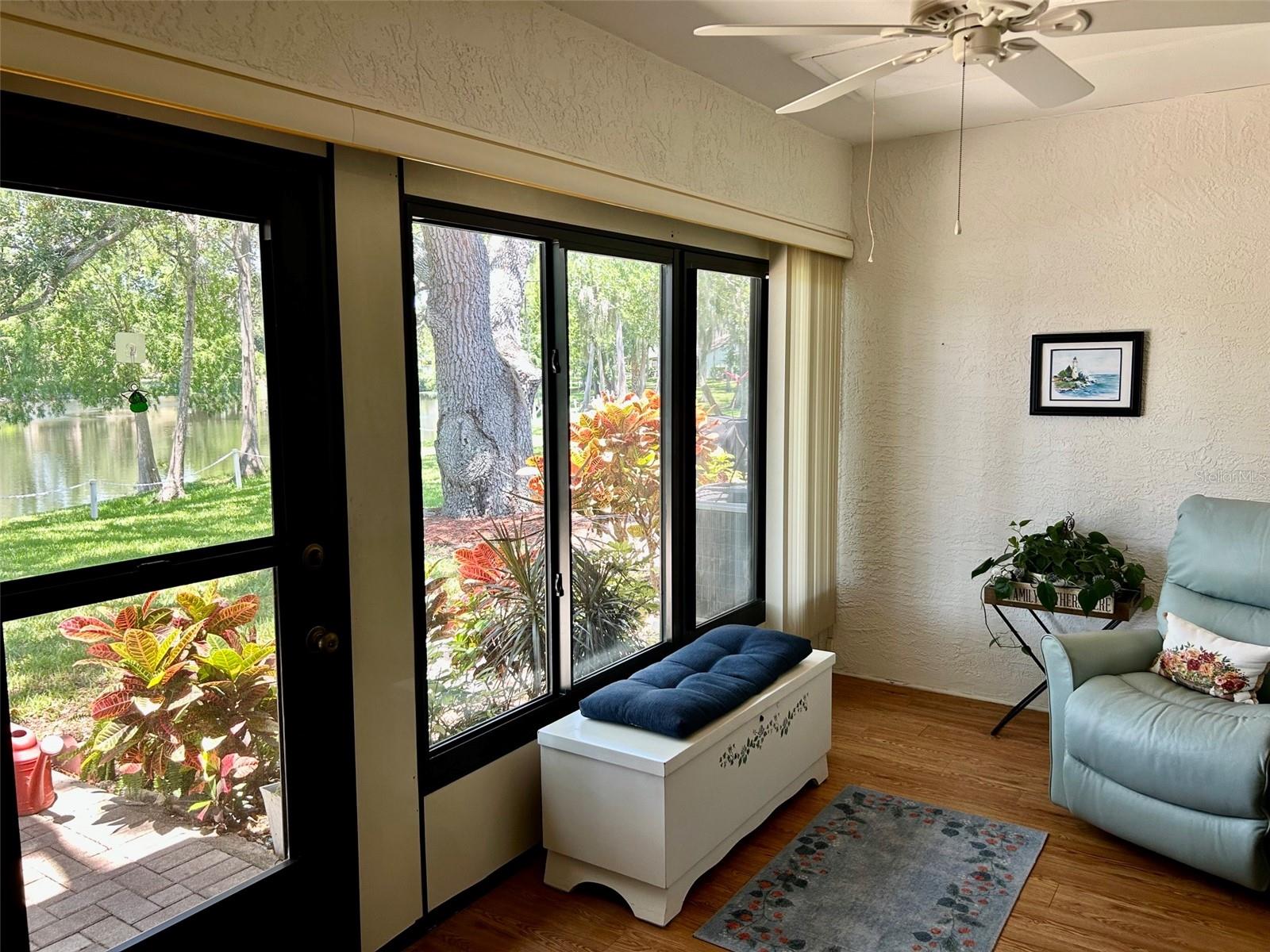 Enclosed Porch With Tranquil Views