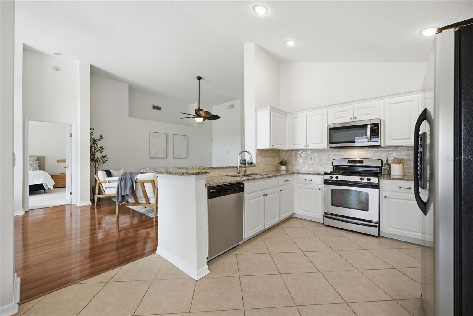 Open plan living and kitchen