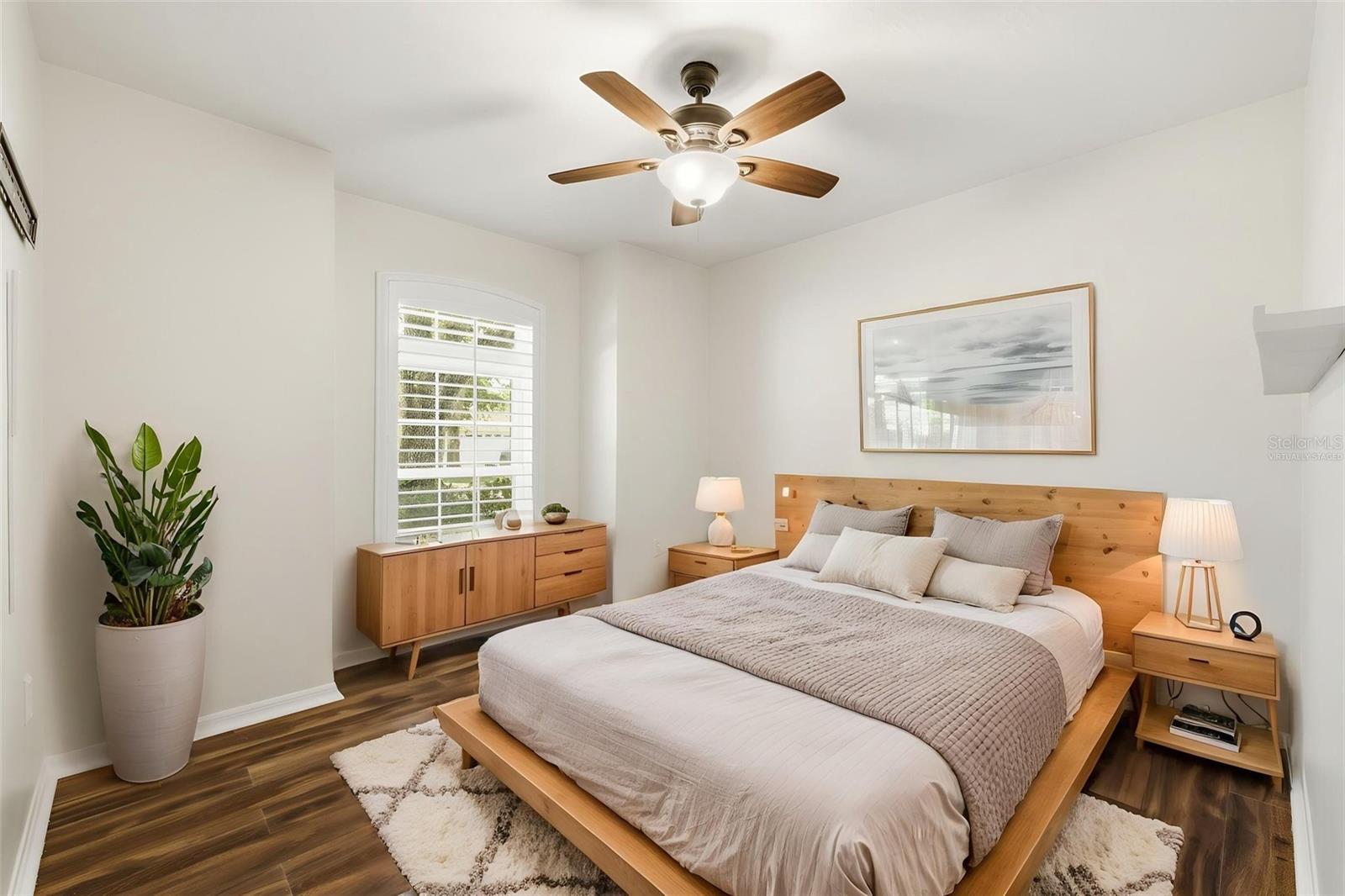 Virtually staged, guest room 1
