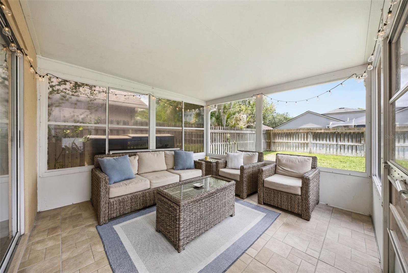 Screened lanai