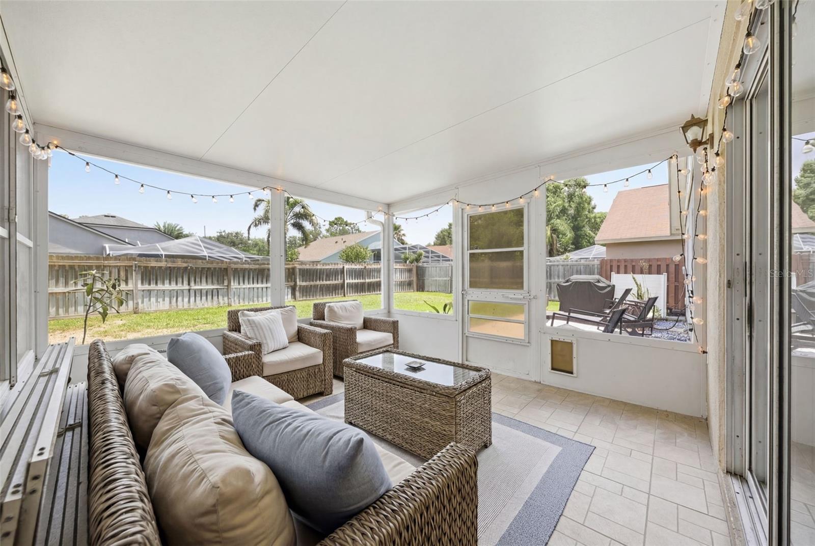 Screened lanai