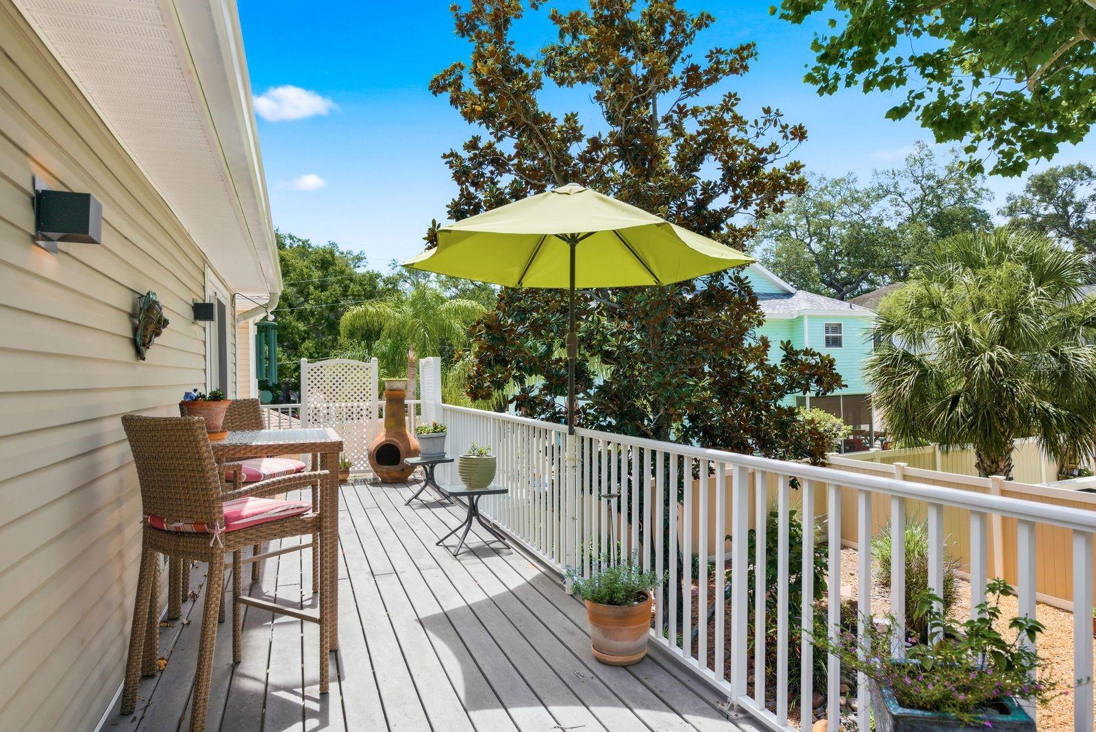 Trex upstairs deck.