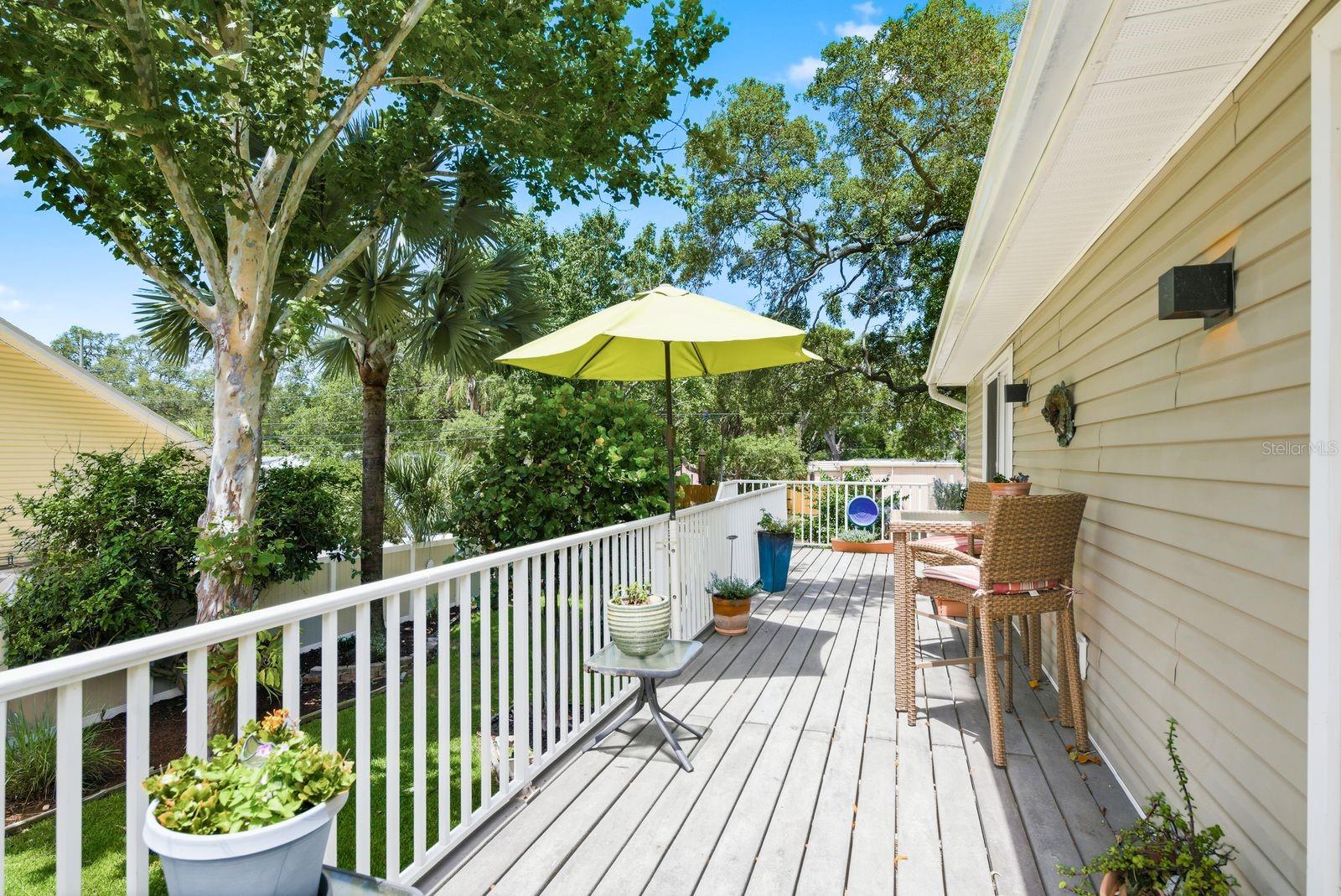Upstairs Trex deck.