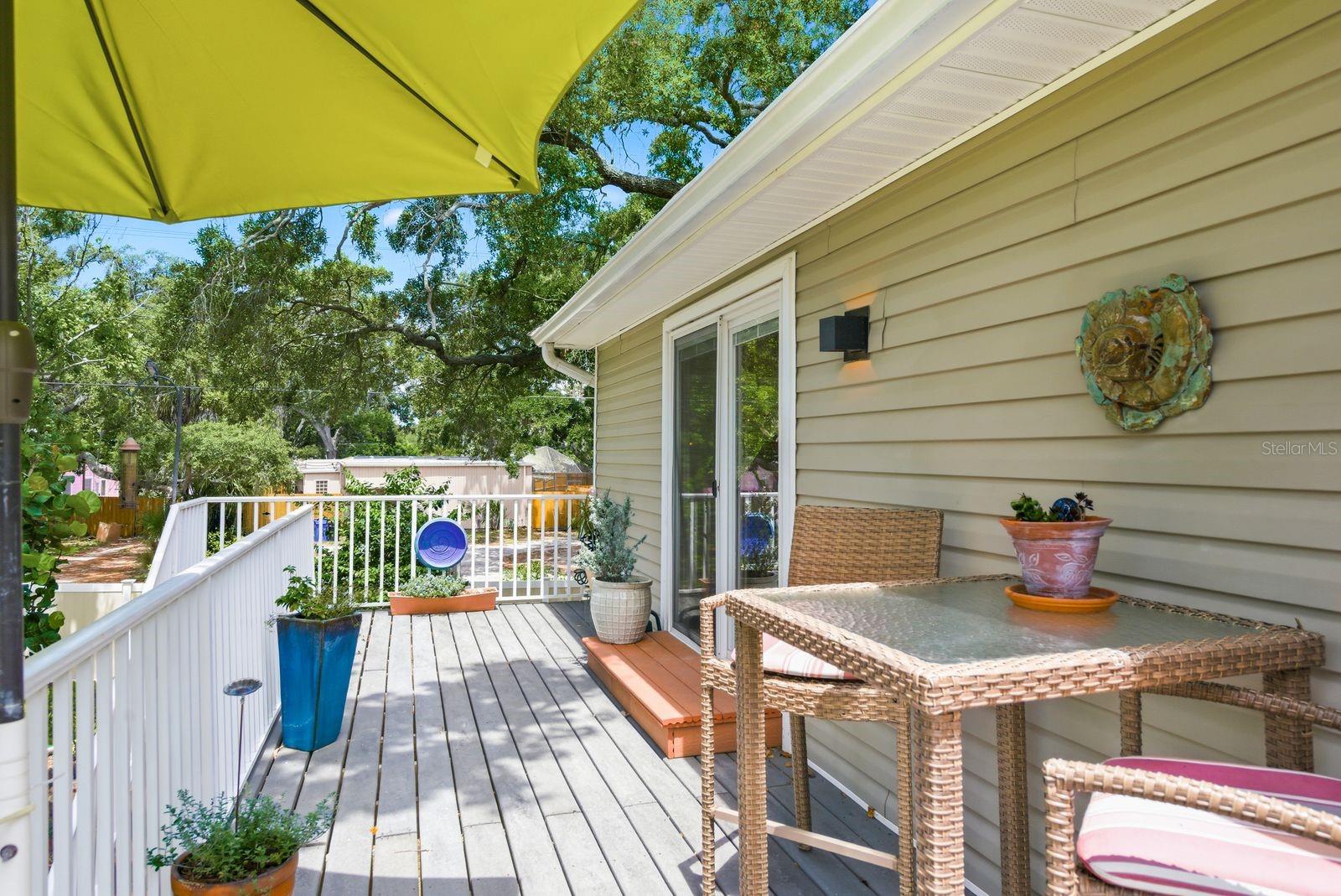 Upstairs Trex Deck.