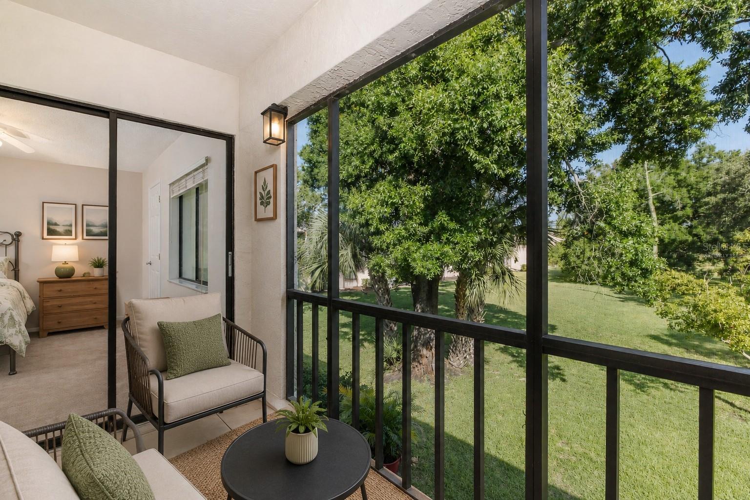 Lanai viewvirtually staged