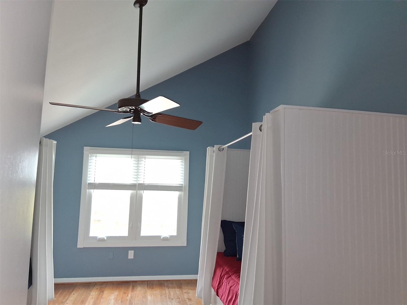 Bedroom 3 - vaulted ceiling makes it seem even bigger than 17'x13'!