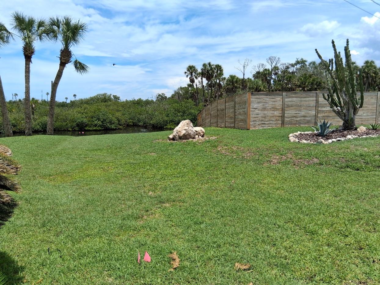 Side yard to the left - longer view