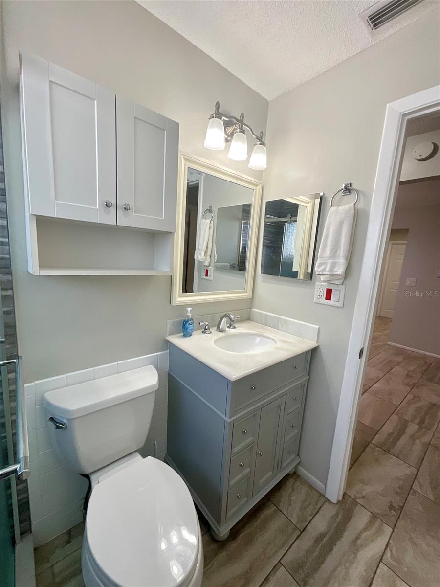 Bathroom vanity area