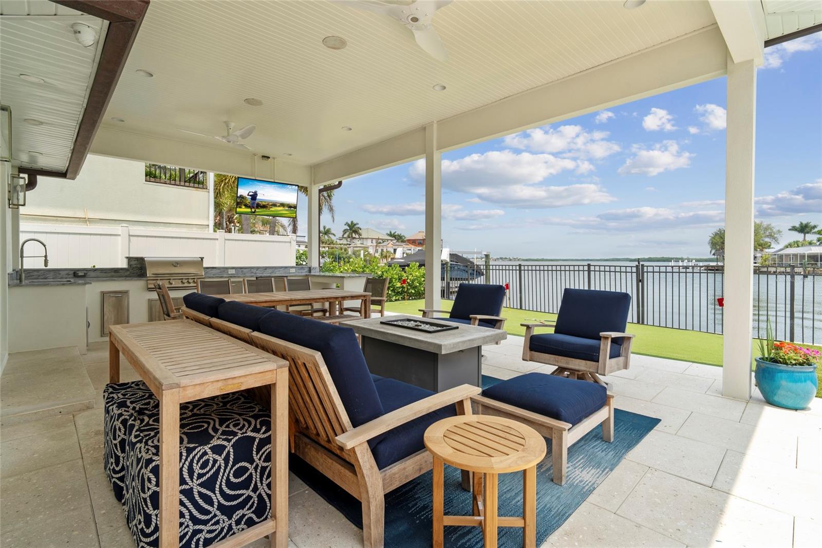 Outdoor kitchen w/ Marine grade Blaze grill, virtually staged