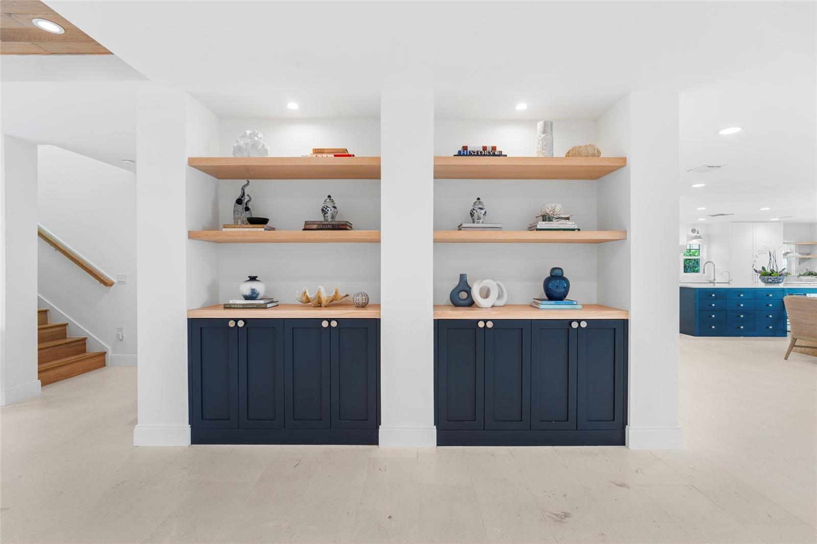 Custom cabinetry throughout