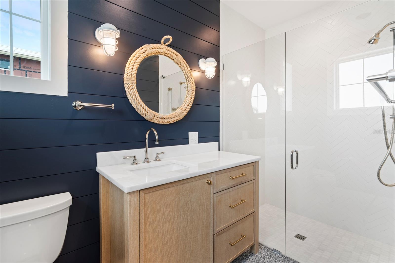 guest suite bath w/ custom cabinetry