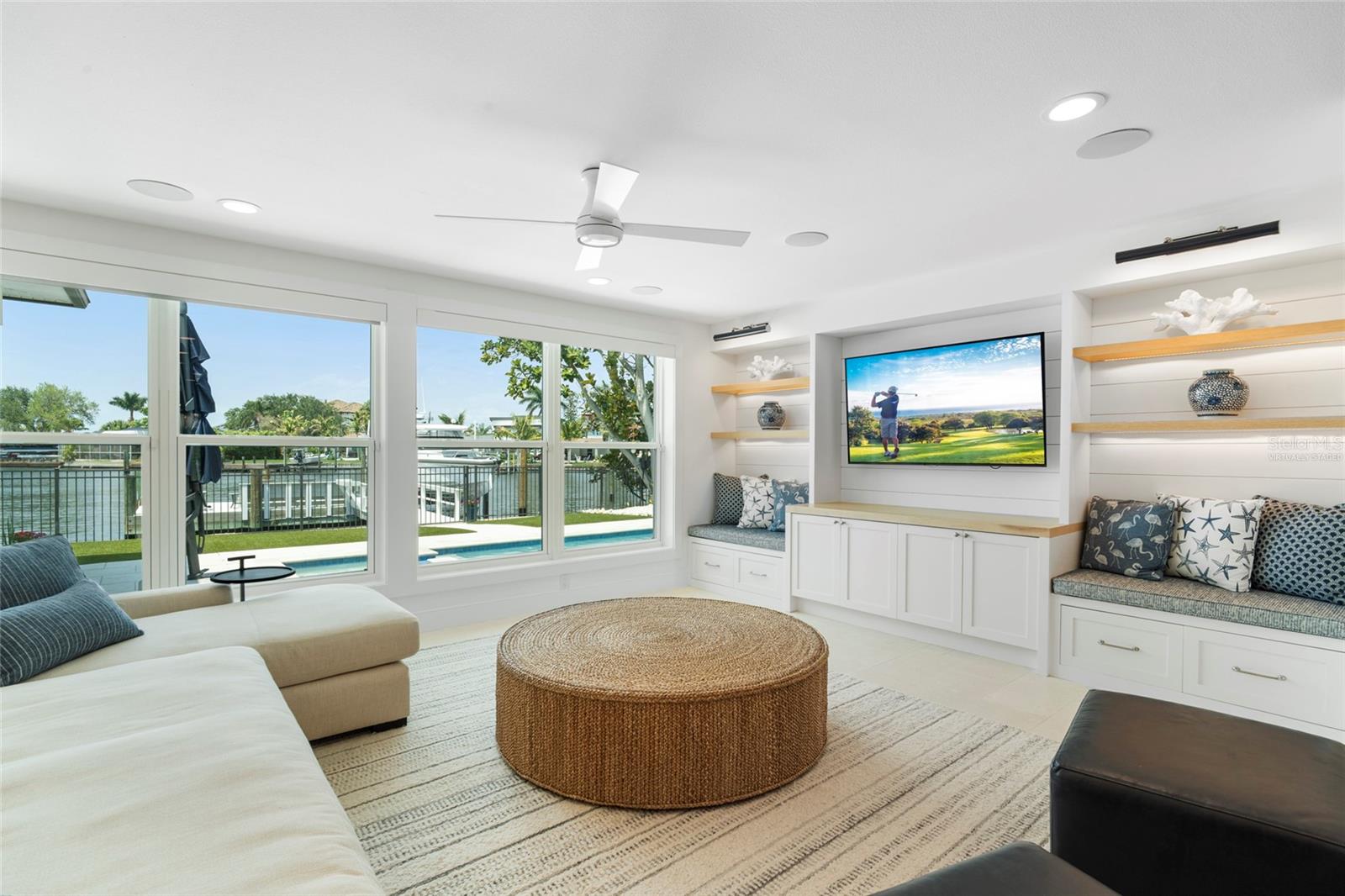 custom cabinetry throughout, virtually staged