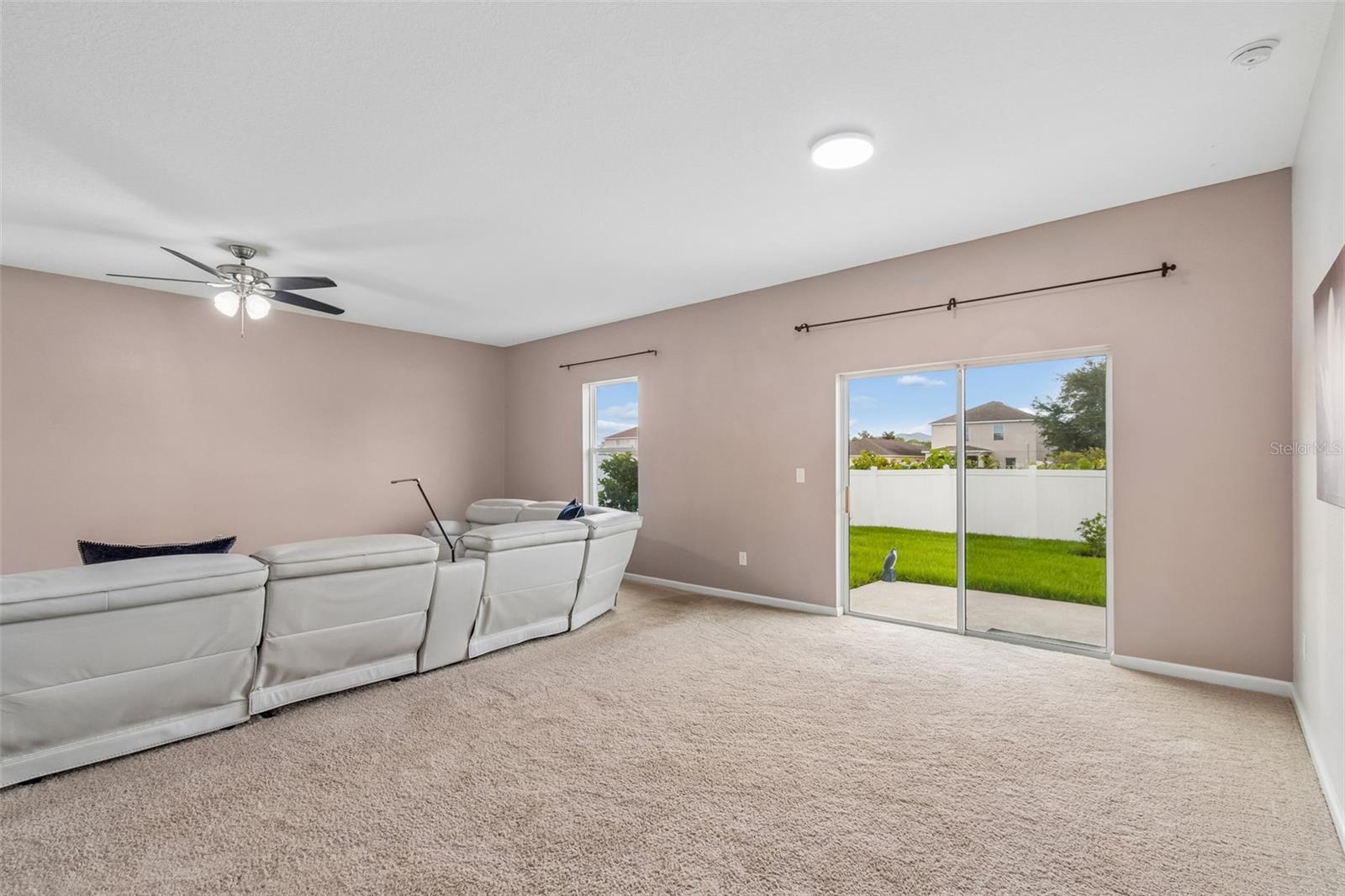 Efficient Double Pane Windows allow for natural light and easy cleaning.