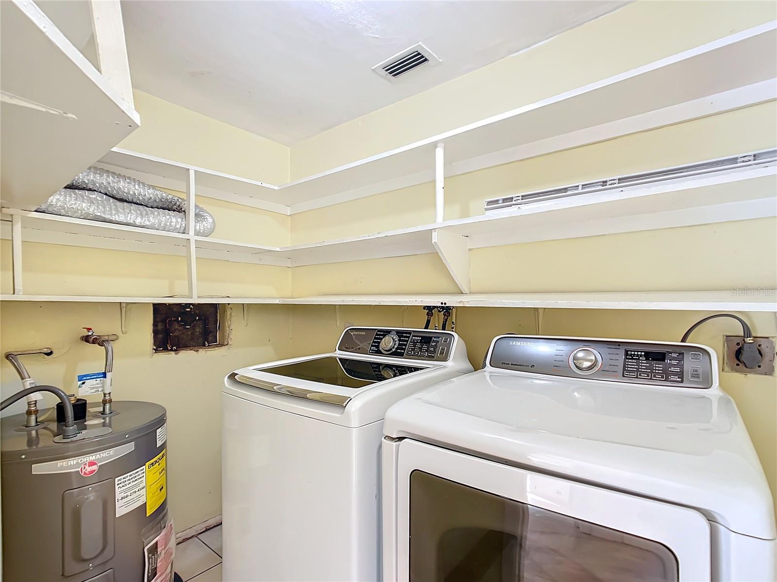 inside laundry and storage