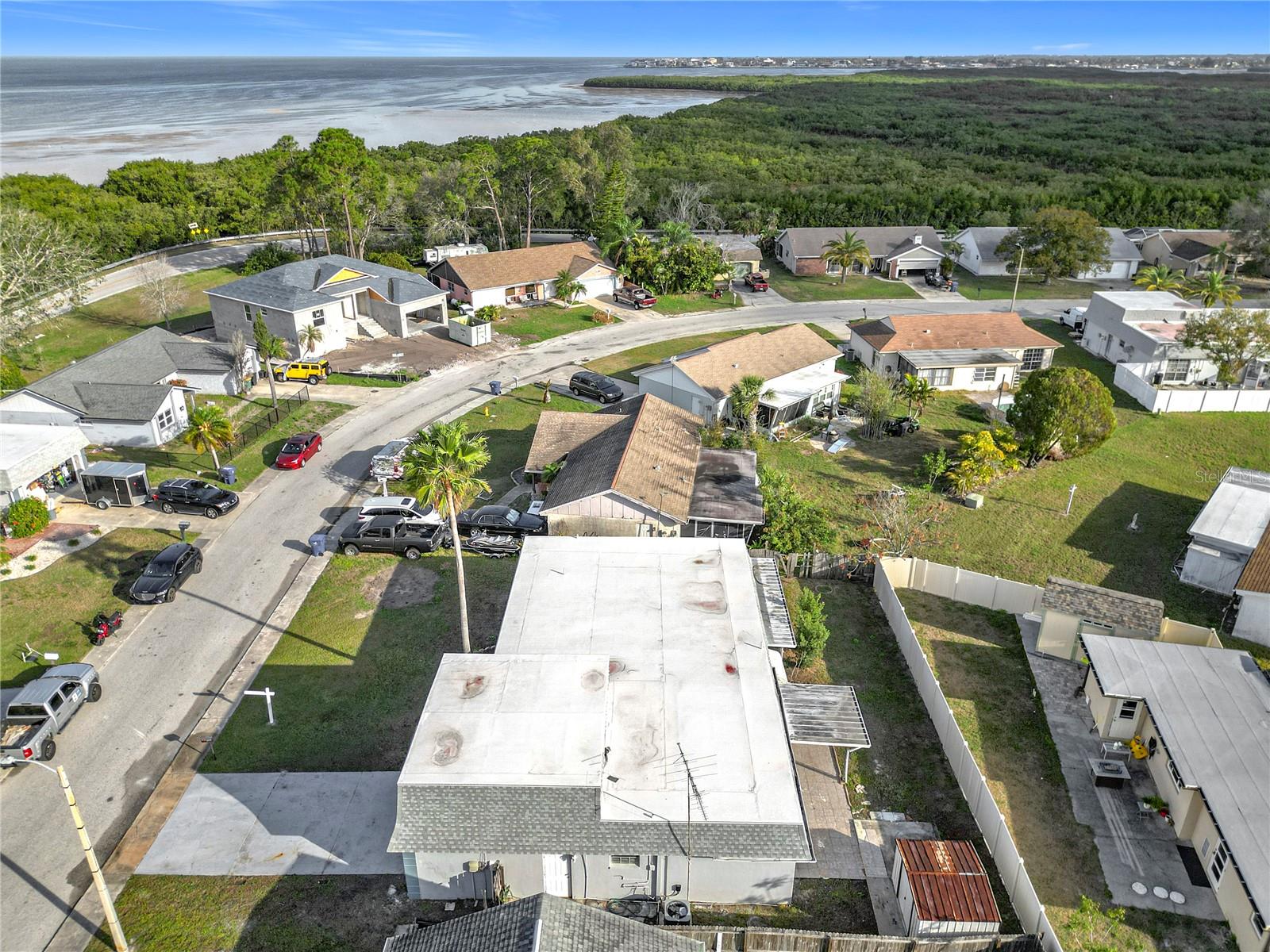 aerial of neighborhood