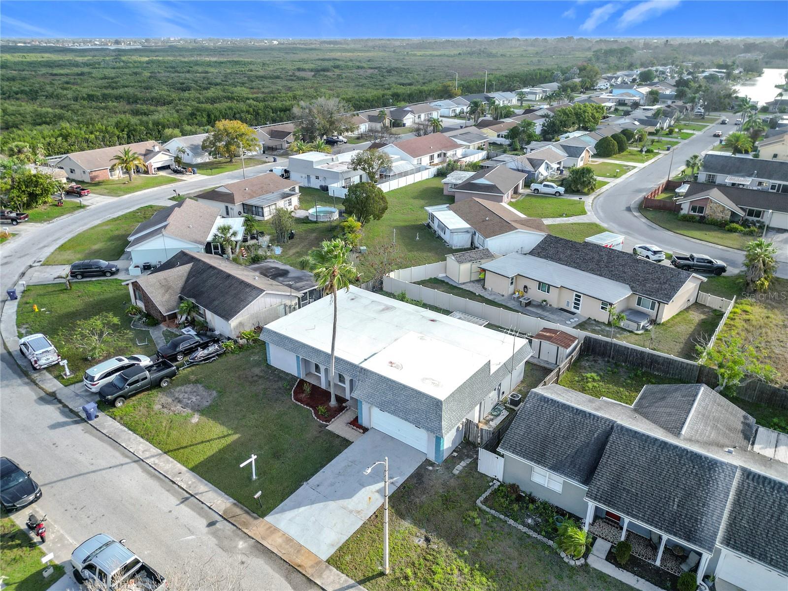 aerial of neighborhood