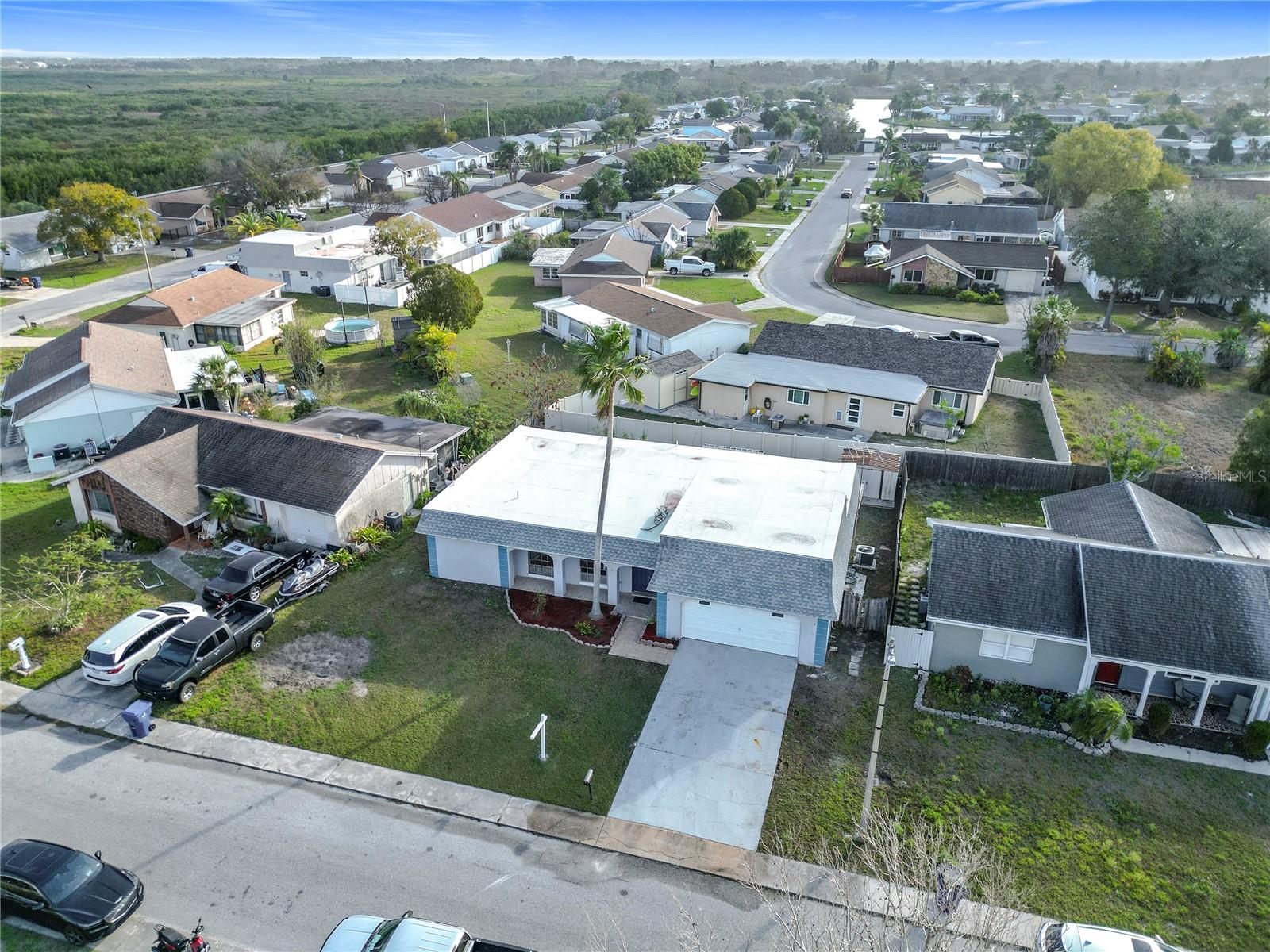 aerial of neighborhood