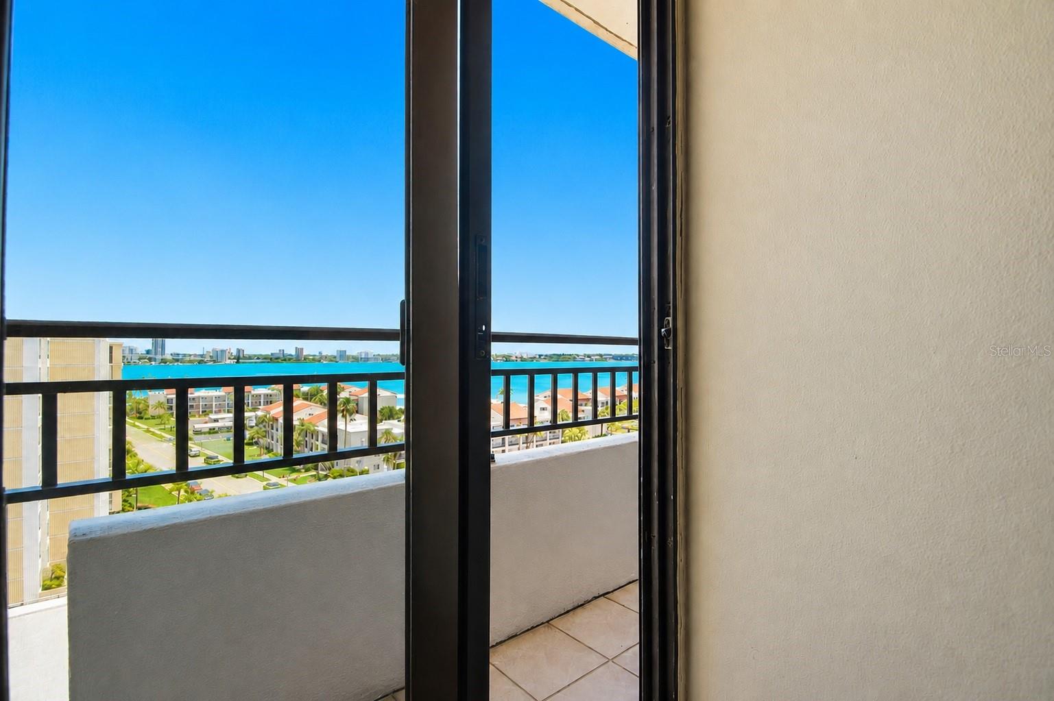 Two balconies with water views.
