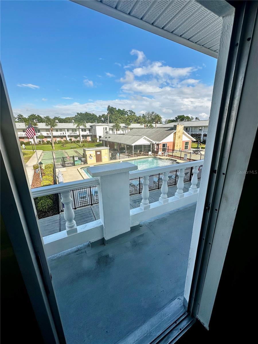 View From Florida Room and Sitting Area in Back