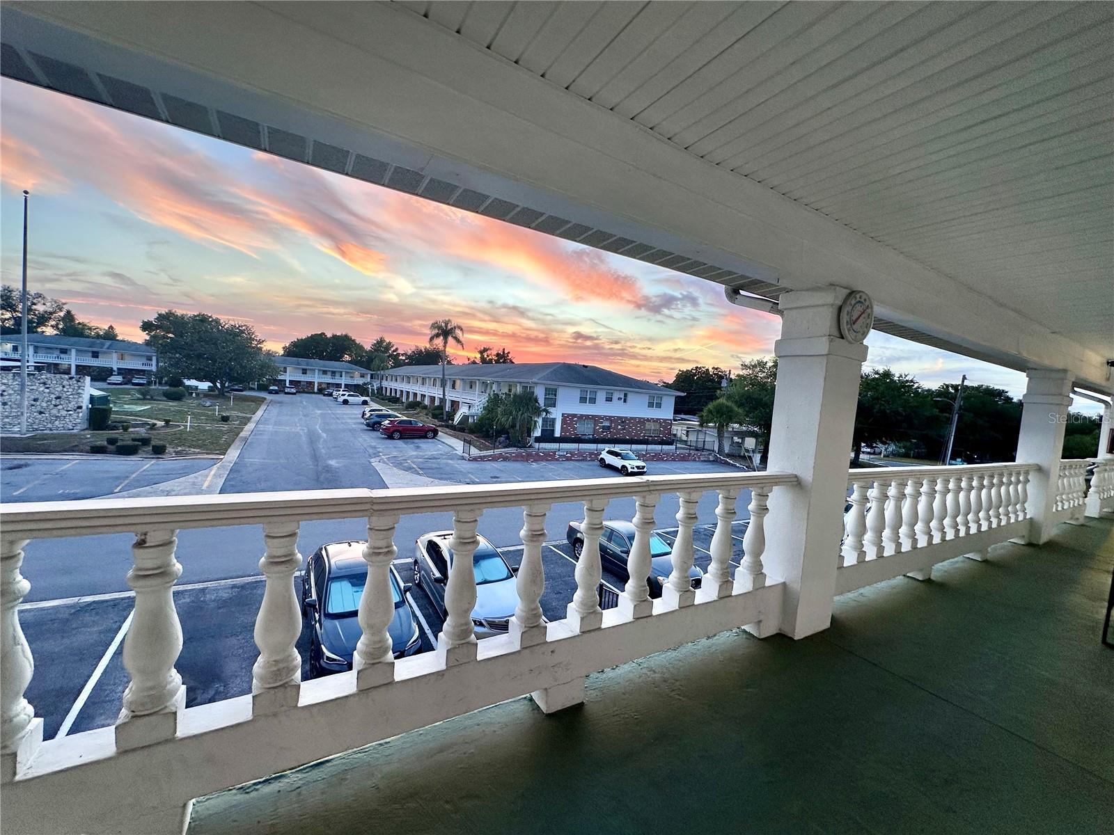 Sunset Looking West from Front of Unit