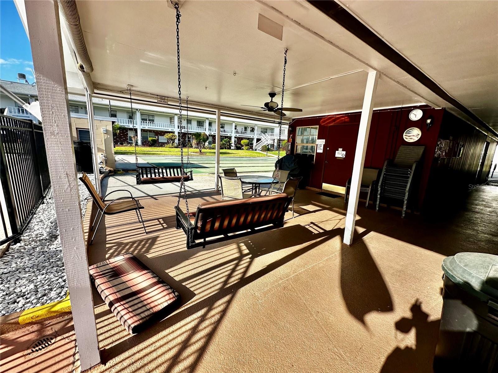 Gathering Area and Barbeque in front of Clubhouse