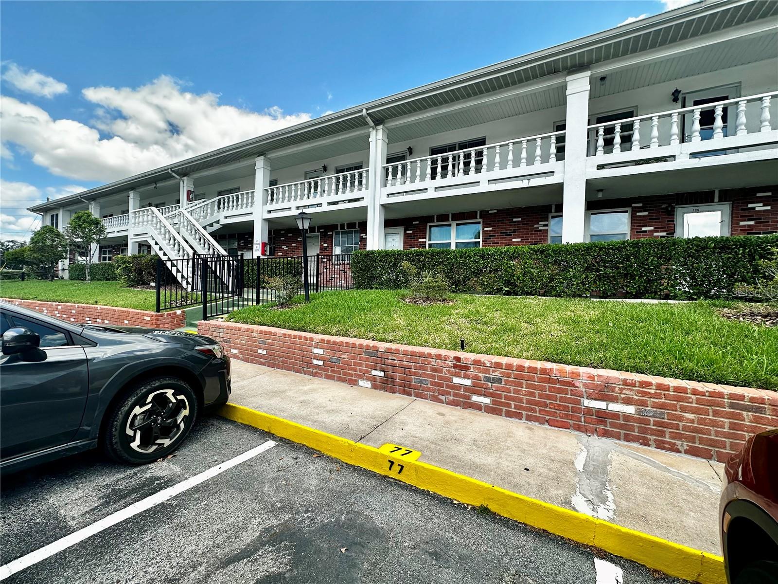 This View is the Parking Space Distance to Stairs to go to 2nd Floor