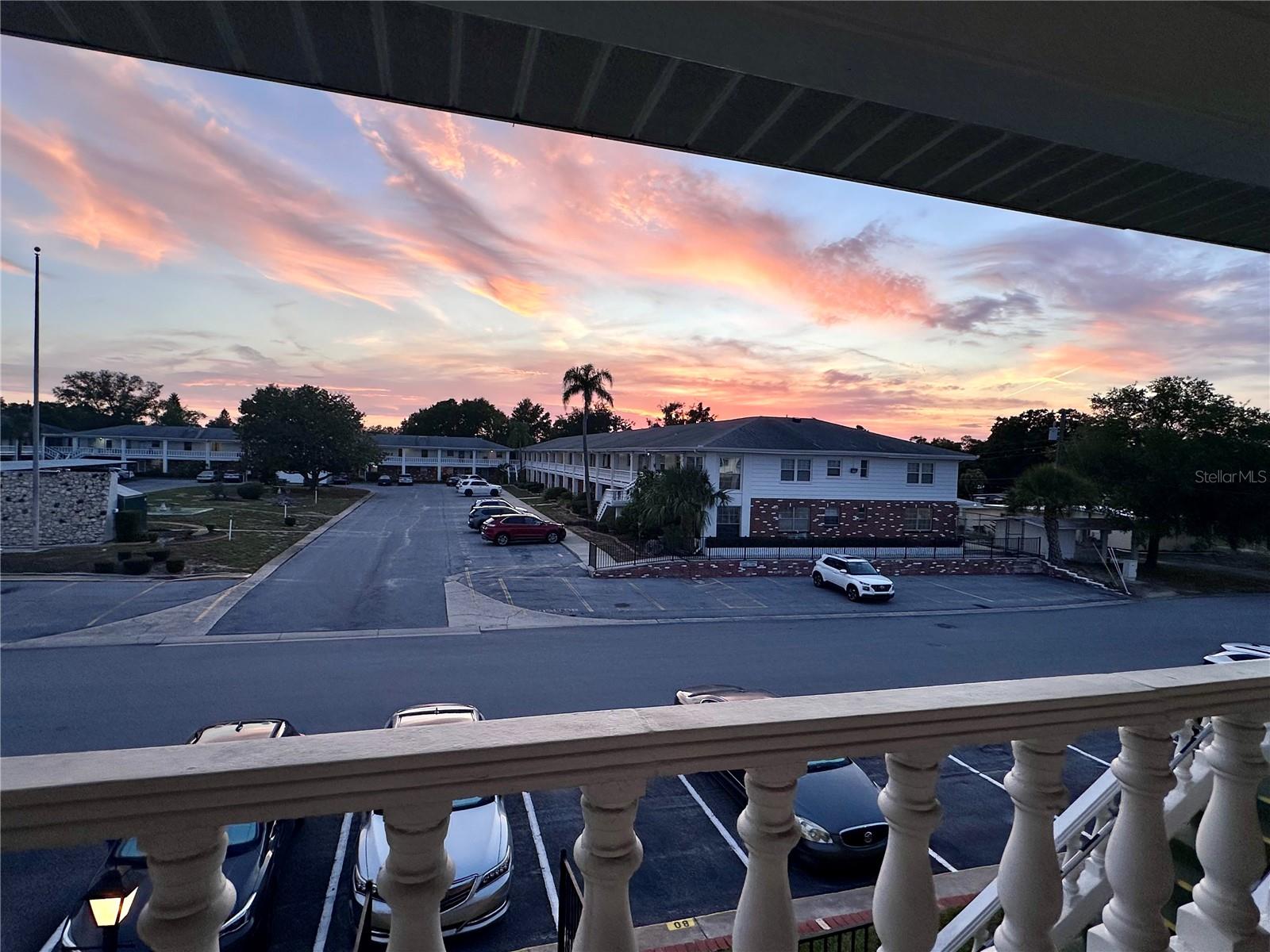 Straight West Evening Sunset View from Front of Condo!  Schedule Your Showing Today!