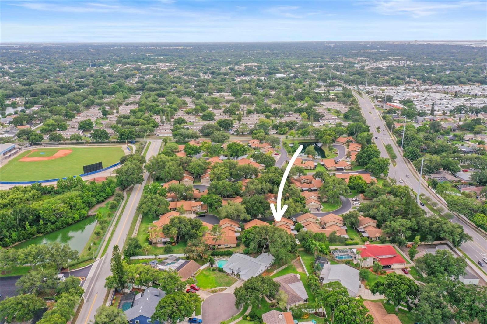 Drone shot of location